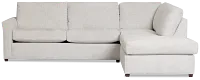 Miller Light Gray Fabric Right Bumper Sectional