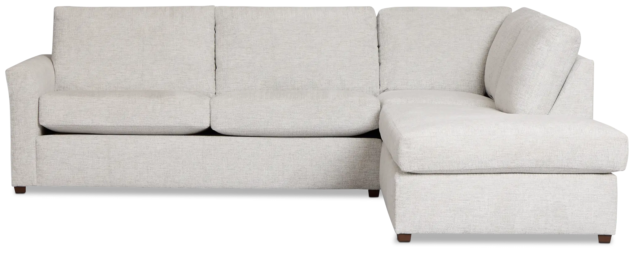 Miller Light Gray Fabric Right Bumper Sectional Miller Light Gray Fabric Right Bumper Sectional