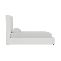 Grayton Sutton White 54" Upholstered Platform Bed