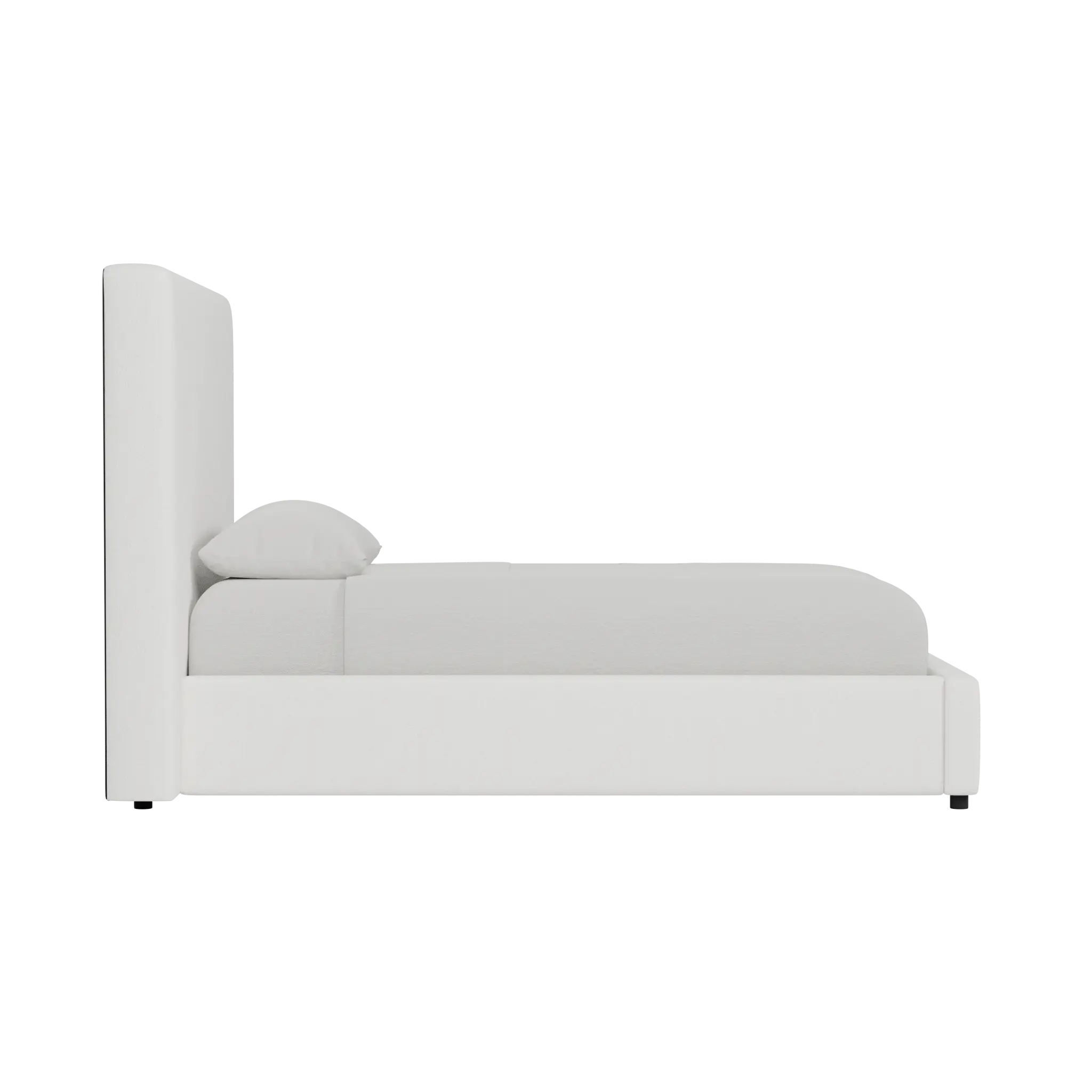 Grayton Sutton White 54" Upholstered Platform Bed Grayton Sutton White 54" Upholstered Platform Bed