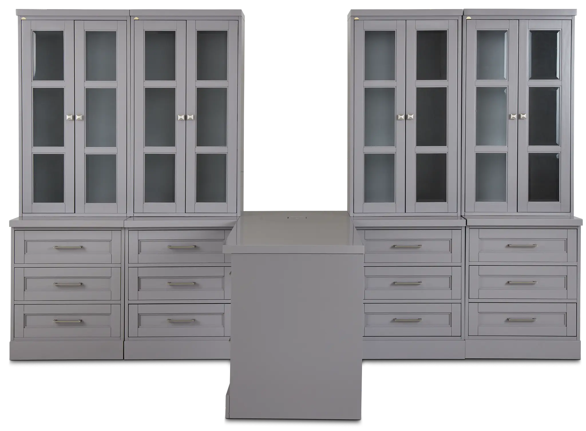 Newport Gray Large Peninsula Drawer Wall Desk Newport Gray Large Peninsula Drawer Wall Desk