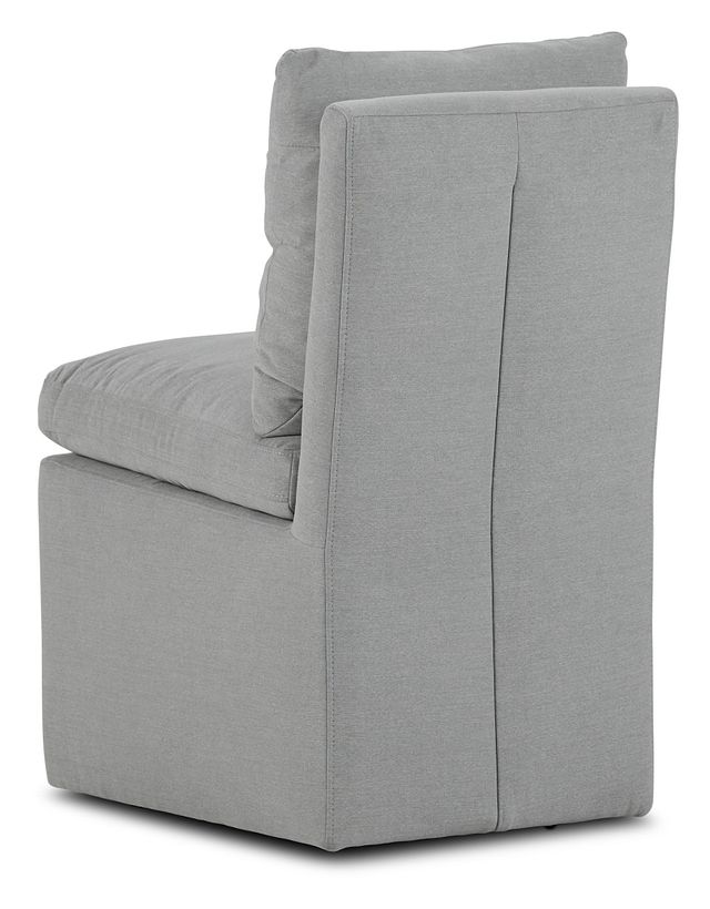 Auden Light Gray Castored Upholstered Side Chair