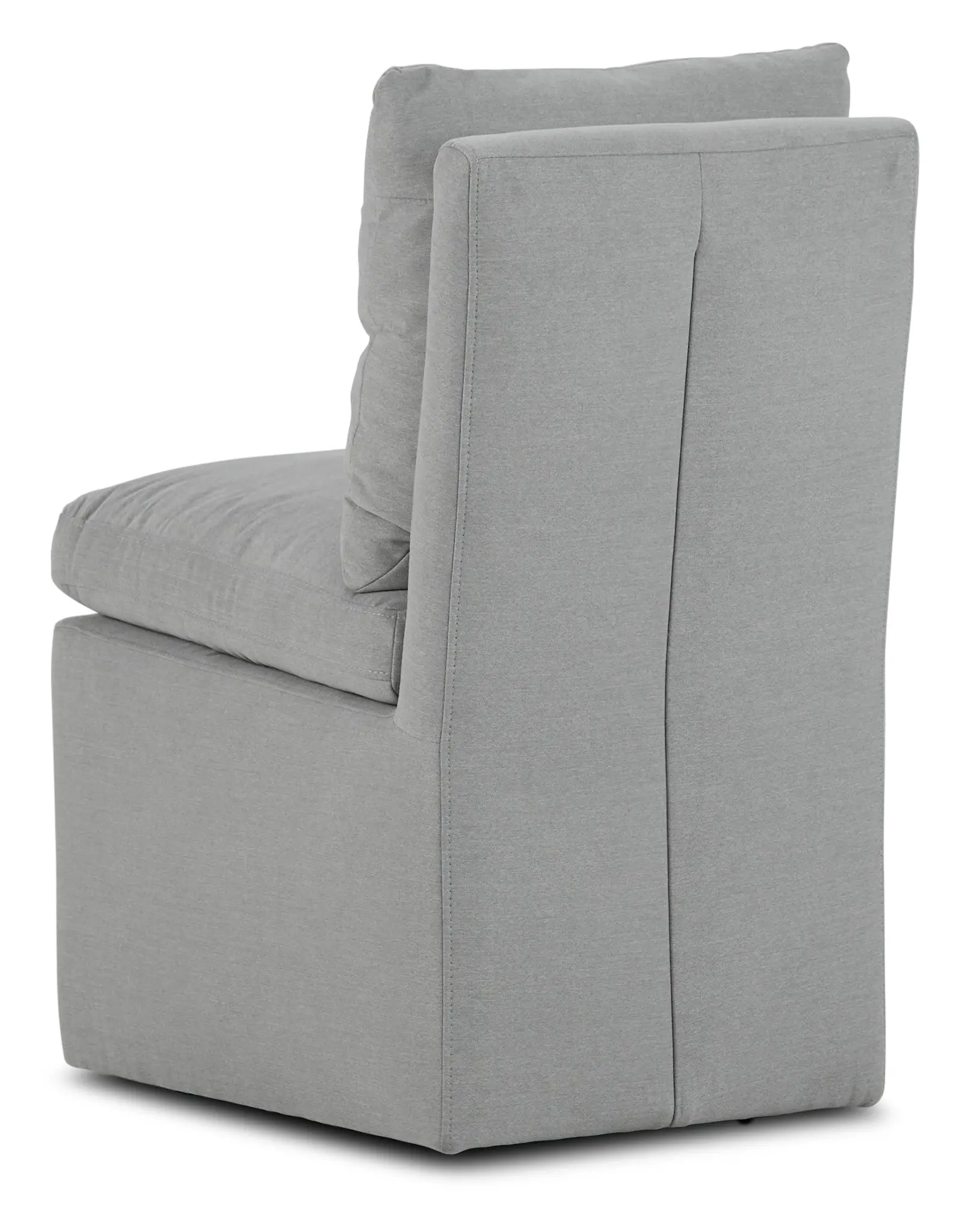Auden Light Gray Castored Upholstered Side Chair Auden Light Gray Castored Upholstered Side Chair