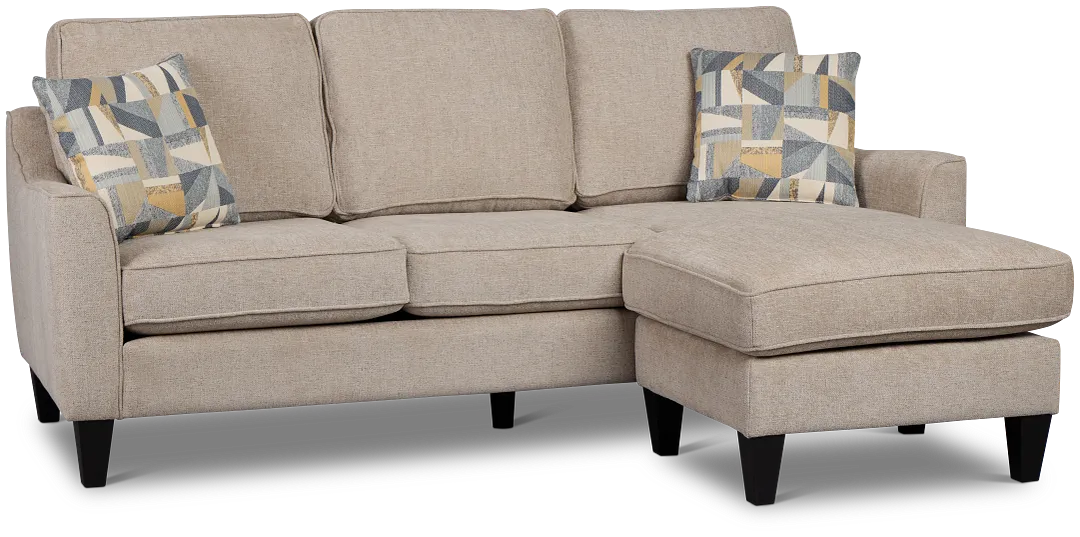 Cory Gray Fabric Chaise Sectional