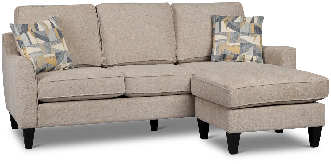 Cory Gray Fabric Chaise Sectional Cory Gray Fabric Chaise Sectional