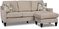 Cory Gray Fabric Chaise Sectional