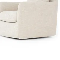 Four Hands Banks Ivory Slipcover Swivel Accent Chair
