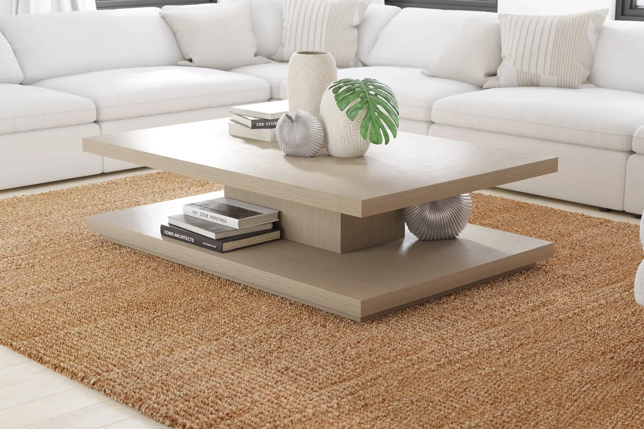 Nixon Light Tone 54" Rectangular Coffee Table Nixon Light Tone 54" Rectangular Coffee Table