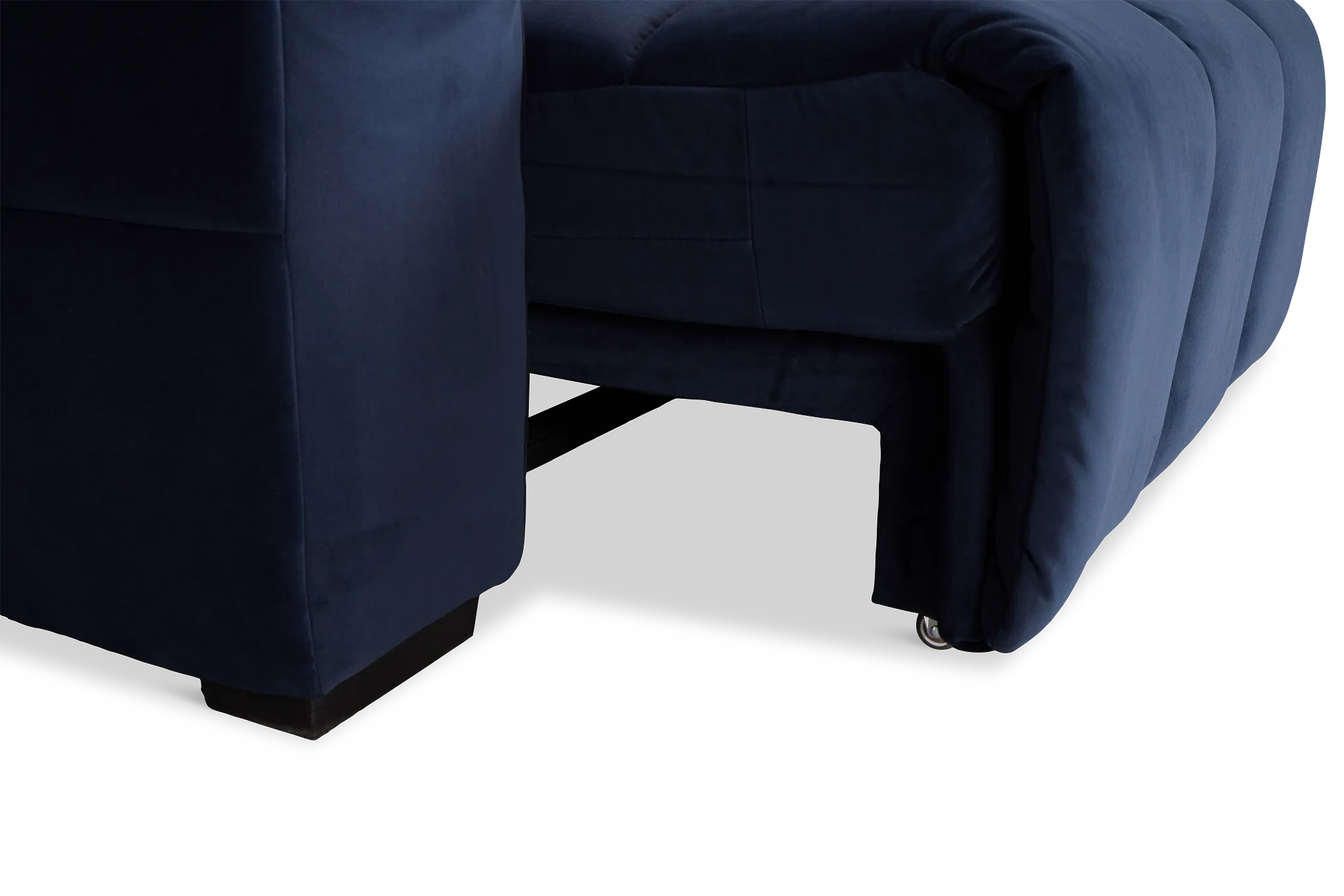 Gemma Navy Velvet Left Chaise Power Reclining Sectional