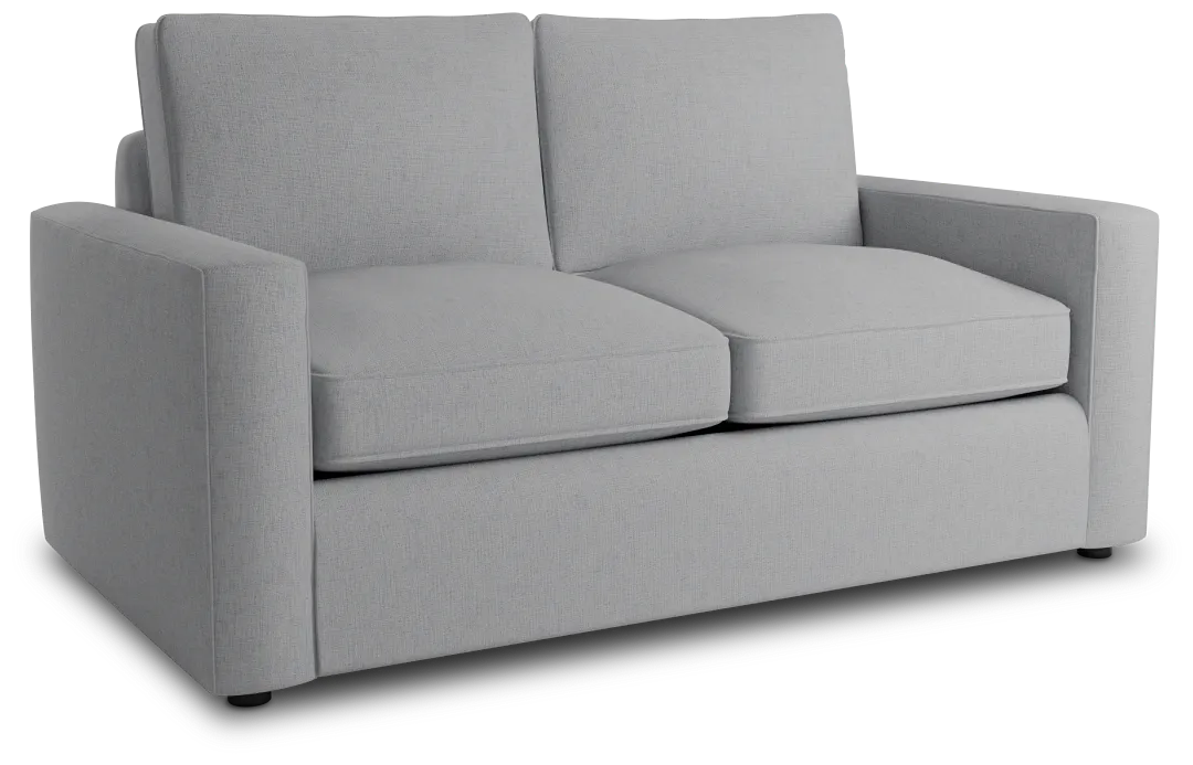 Siesta Delray Light Gray Fabric Loveseat