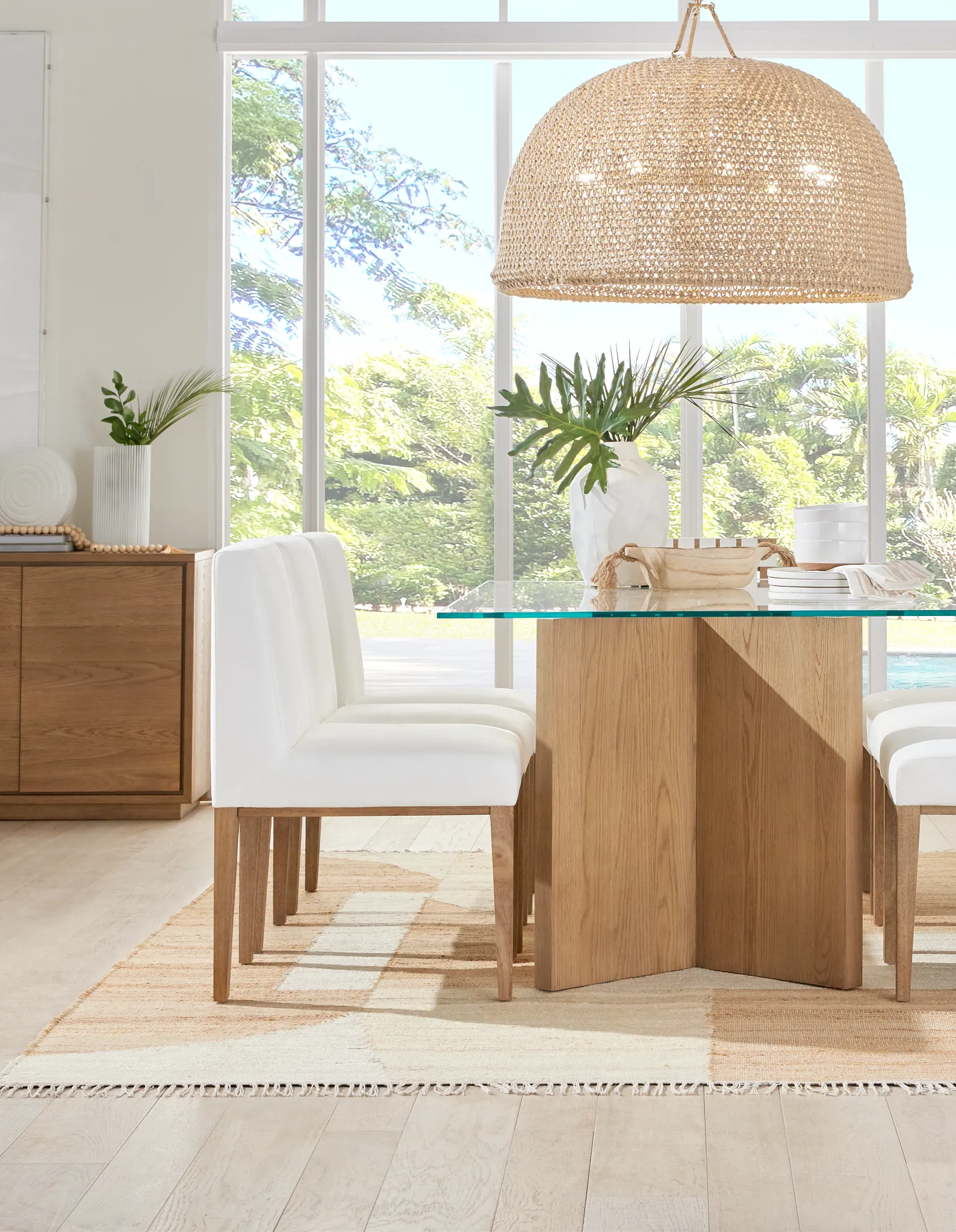 Haven Glass 80" Rectangular Table