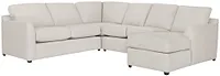 Asheville Light Taupe Fabric Medium Right Chaise Sectional