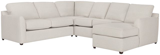 Asheville Light Taupe Fabric Medium Right Chaise Sectional