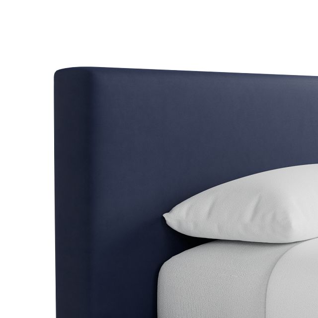 Grayton Joya Dark Blue 44" Upholstered Platform Bed