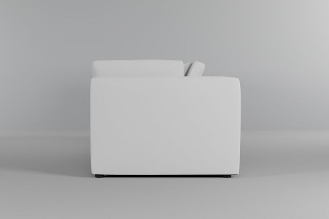 Destin Suave White Fabric 3-piece Modular Sofa
