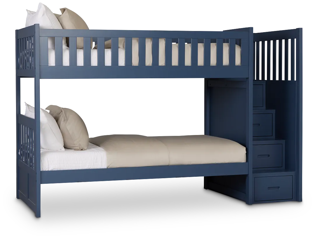 Charleston Dark Blue Step Bunk Bed