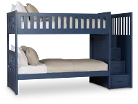 Charleston Dark Blue Step Bunk Bed