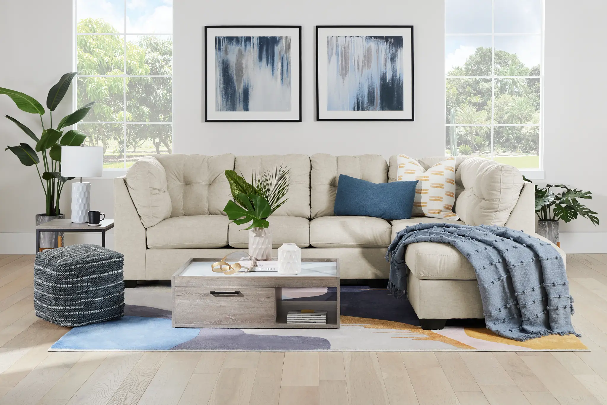 Darra Black Leather Accent Pouf Darra Black Leather Accent Pouf