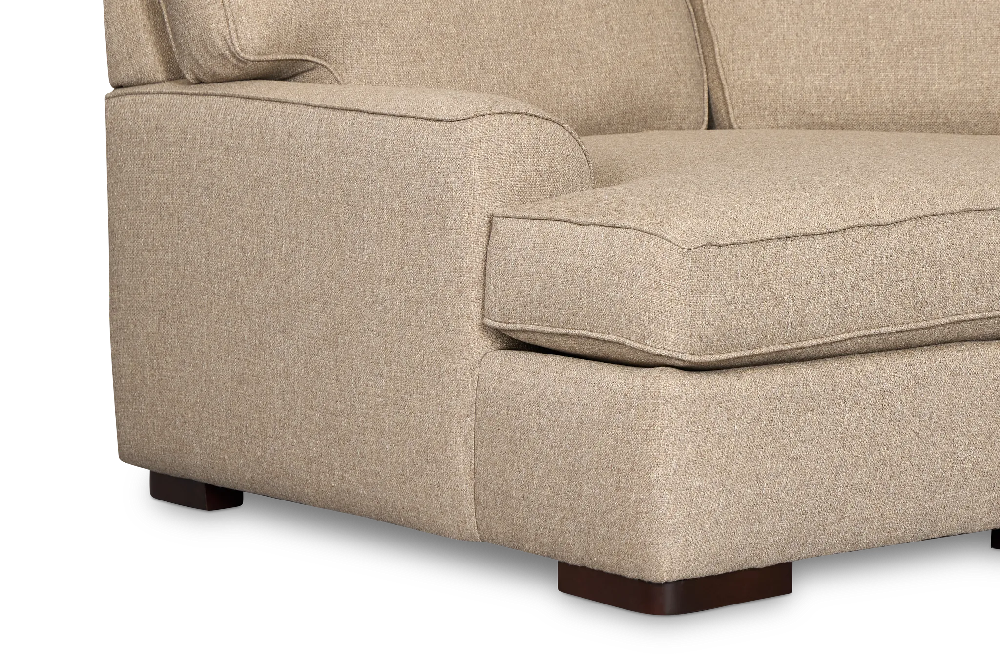 Sinclair Brown Fabric Left Cuddler Memory Foam Sleeper Sectional