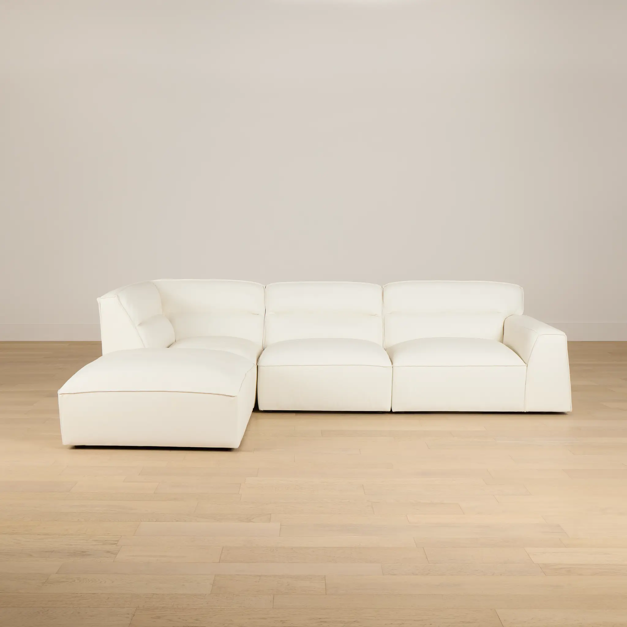 Blanca White Leather 4-piece Bumper Sectional Blanca White Leather 4-piece Bumper Sectional
