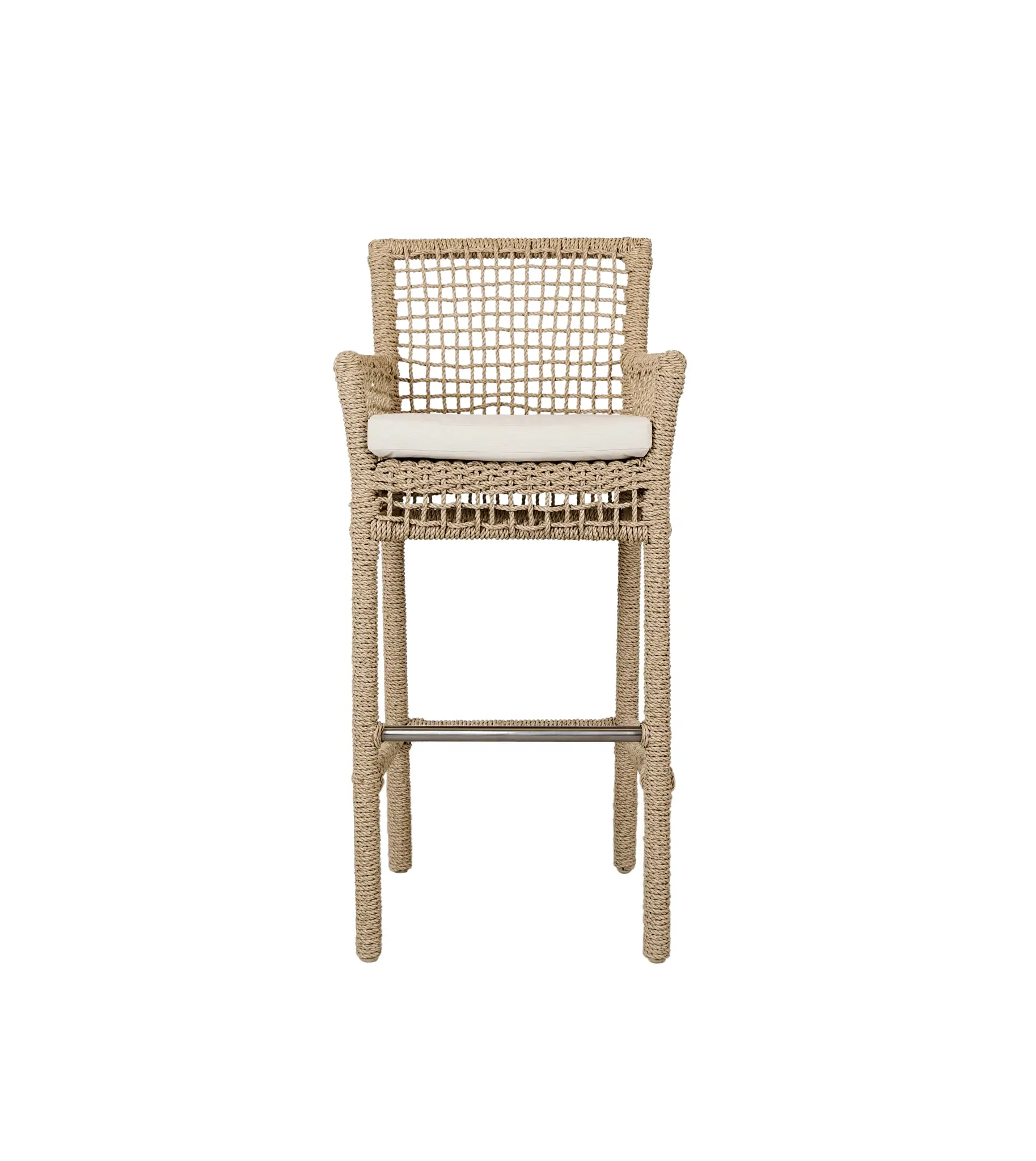 Ryan Light Beige Woven 30" Barstool Ryan Light Beige Woven 30" Barstool