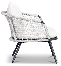 Malaga Gray White Arm Chair