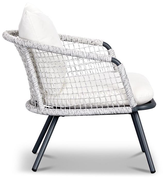 Malaga Gray White Arm Chair