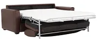 Lane Medium Brown Lthr/vinyl Memory Foam Sleeper