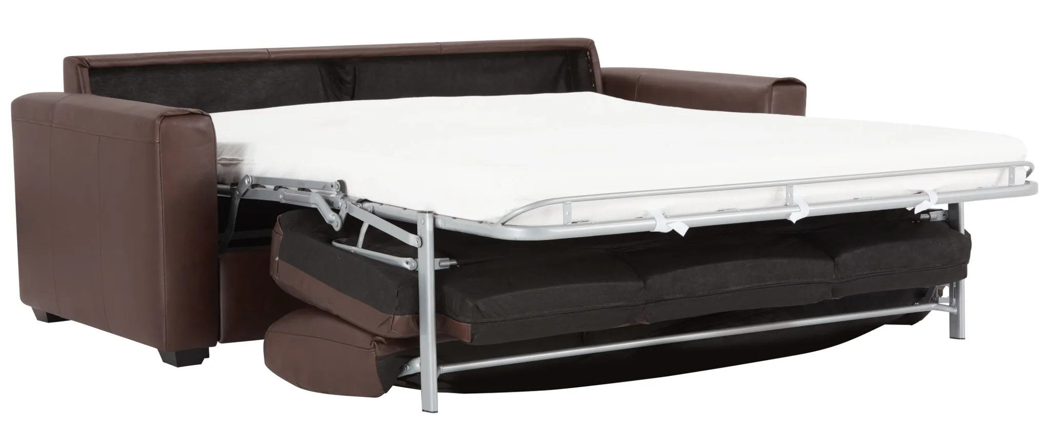 Lane Medium Brown Lthr/vinyl Memory Foam Sleeper