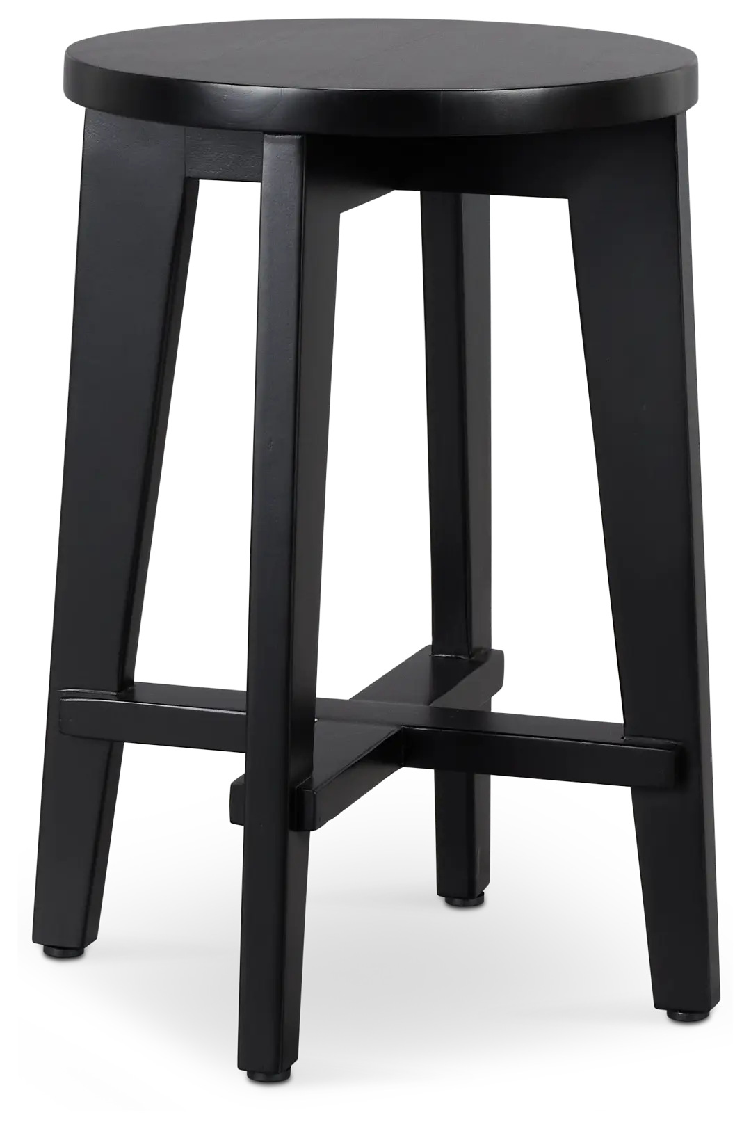 Boden Black Wood Round Chairside Table Boden Black Wood Round Chairside Table