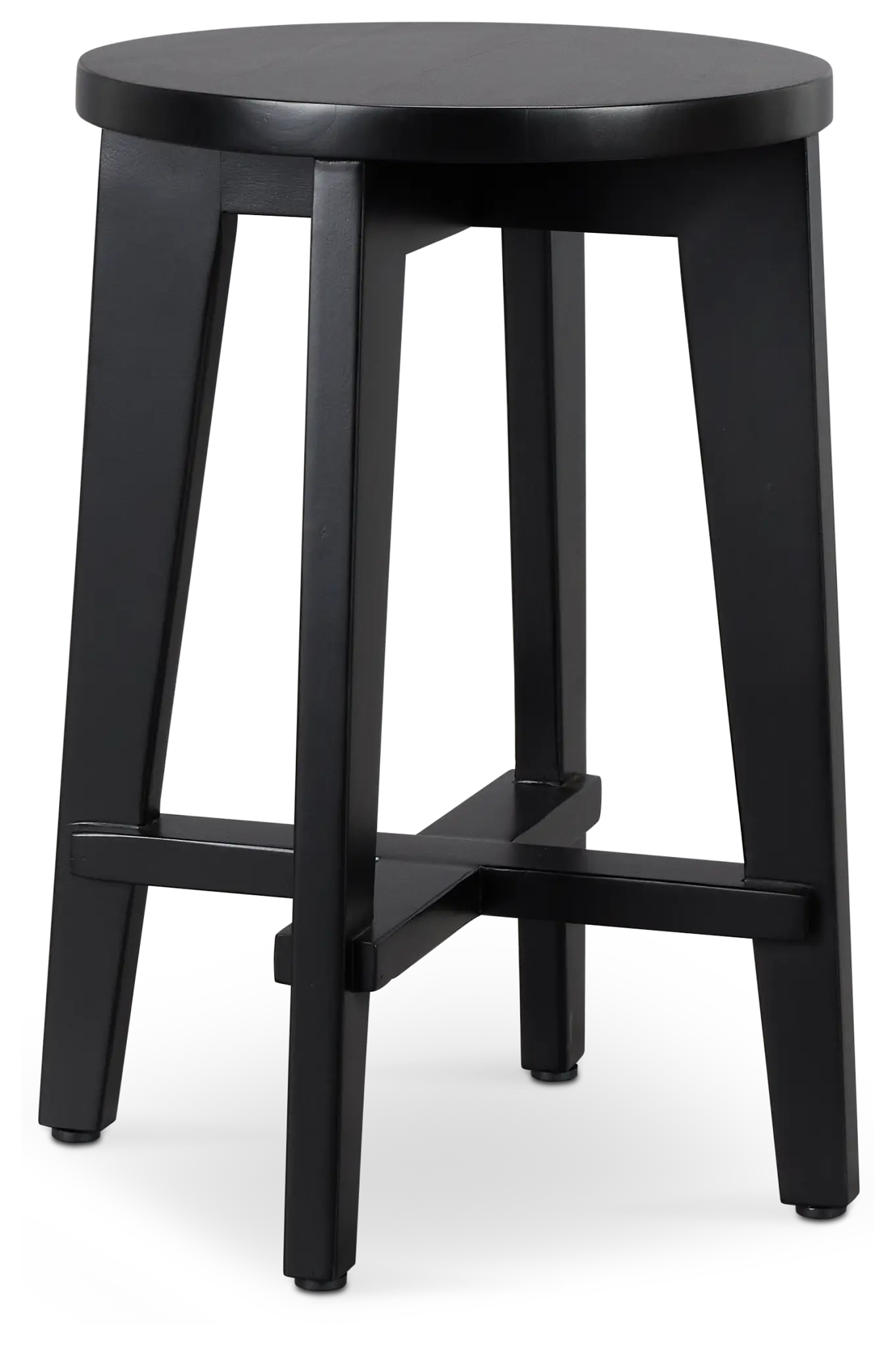 Boden Black Wood Round Chairside Table Boden Black Wood Round Chairside Table