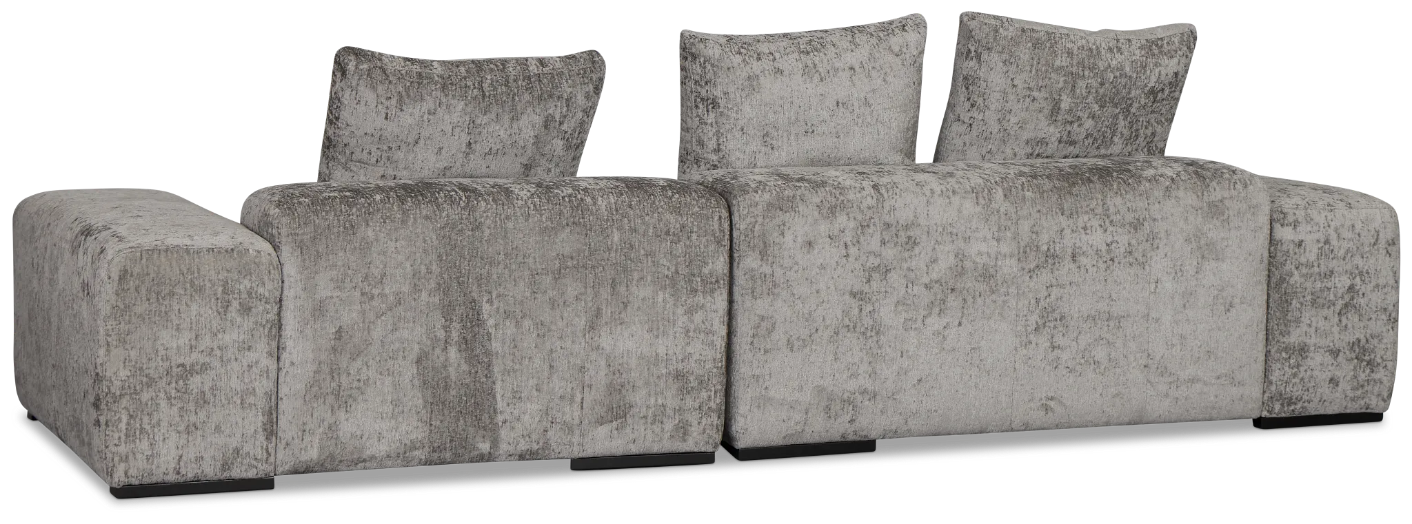 Skylar Gray Fabric Right Chaise Sectional