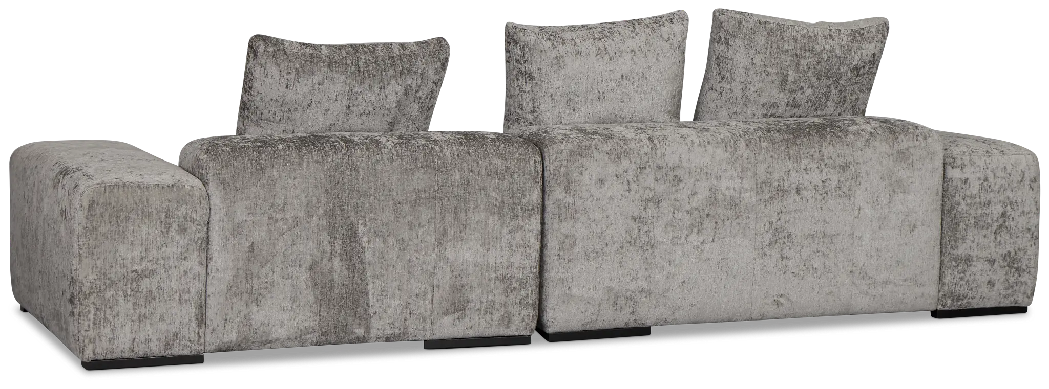 Skylar Gray Fabric Right Chaise Sectional Skylar Gray Fabric Right Chaise Sectional