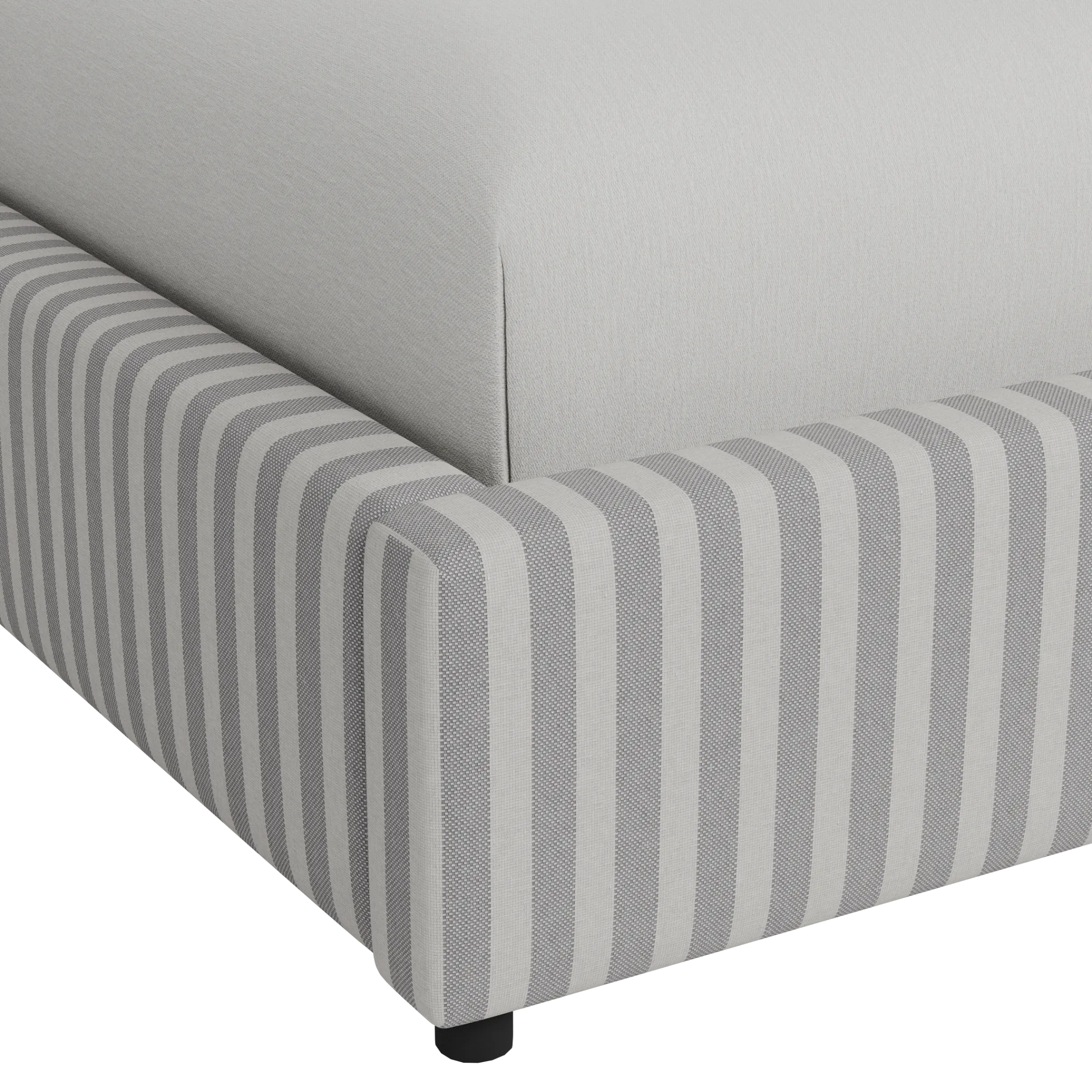 Grayton Sea Lane Light Gray 44" Upholstered Platform Bed
