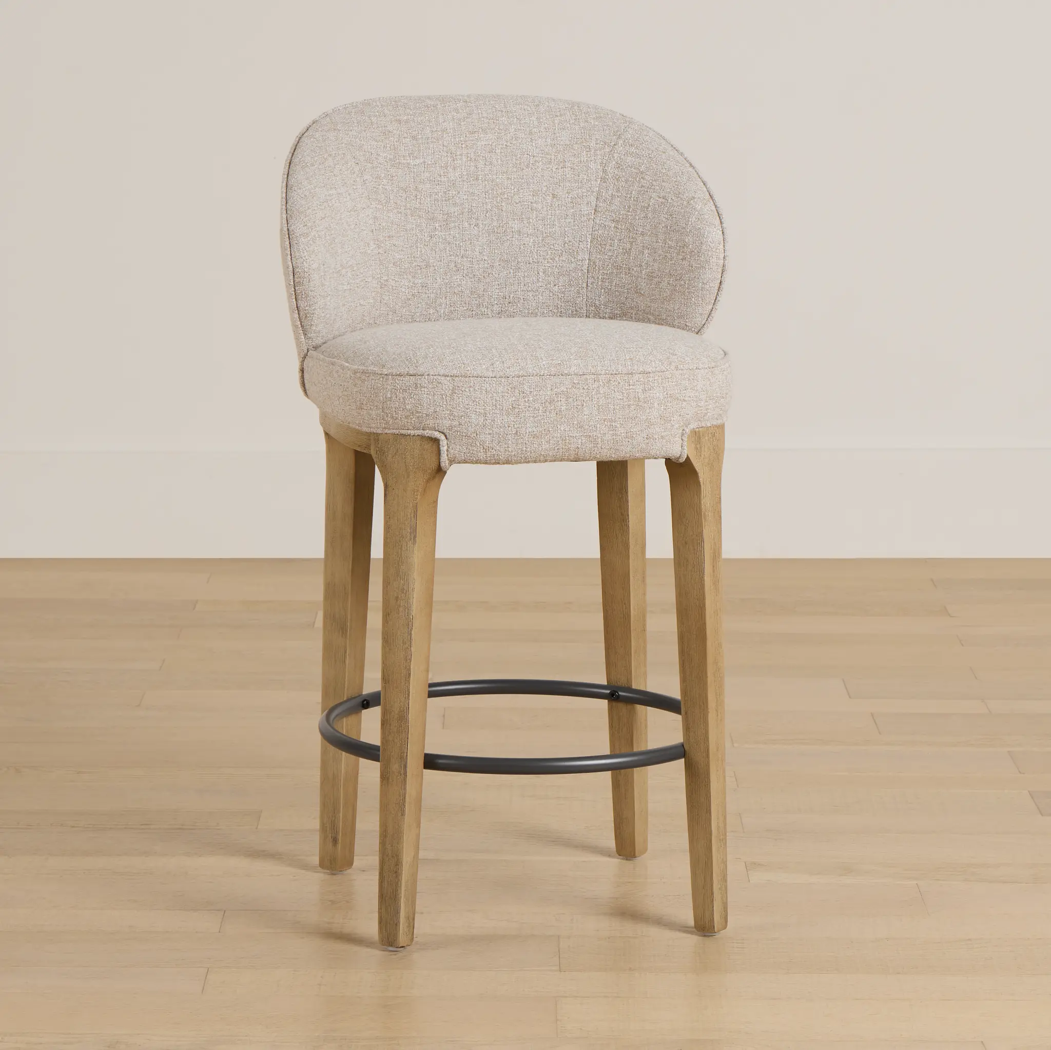 Libby Light Beige Fabric 24" Upholstered Barstool Libby Light Beige Fabric 24" Upholstered Barstool