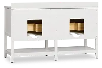 Alden White 60" Double Bathroom Vanity