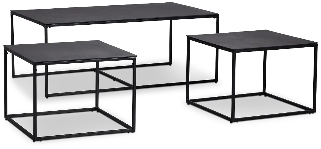 Doren Black Rect Nesting Coffee Table Doren Black Rect Nesting Coffee Table