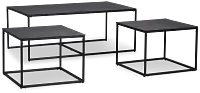 Doren Black Rect Nesting Coffee Table