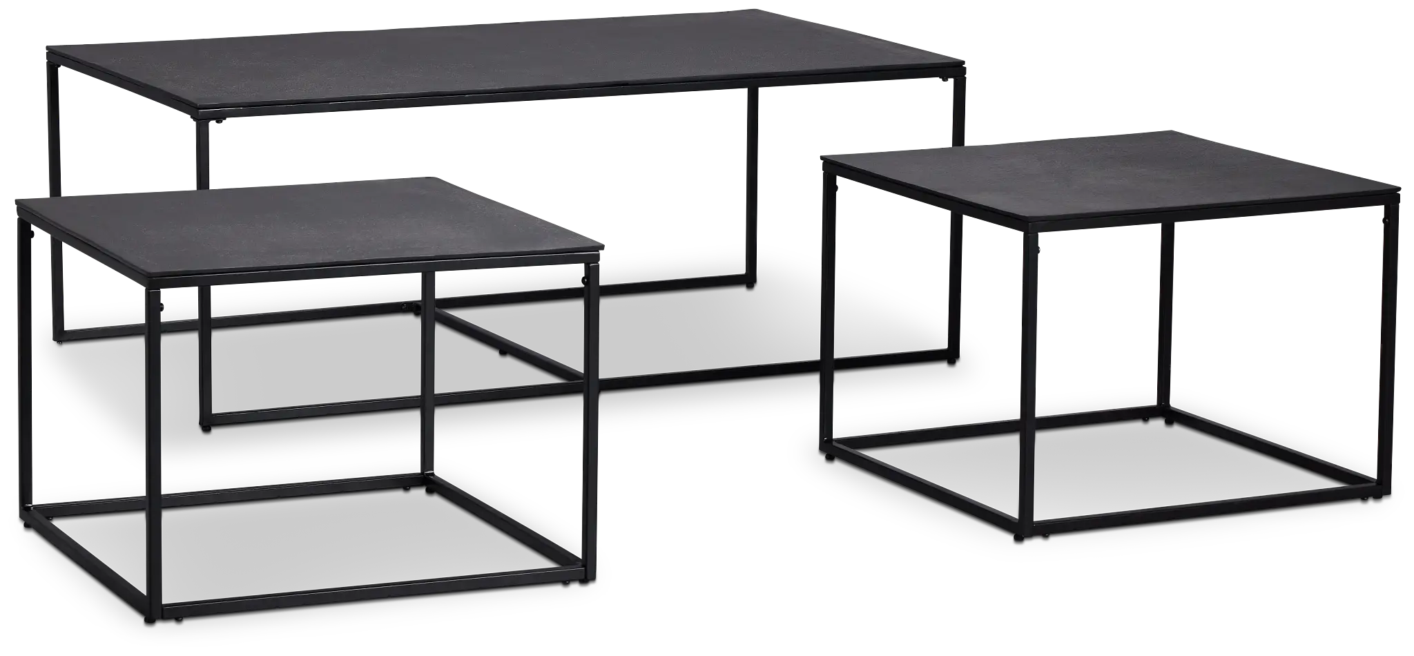 Doren Black Rect Nesting Coffee Table Doren Black Rect Nesting Coffee Table