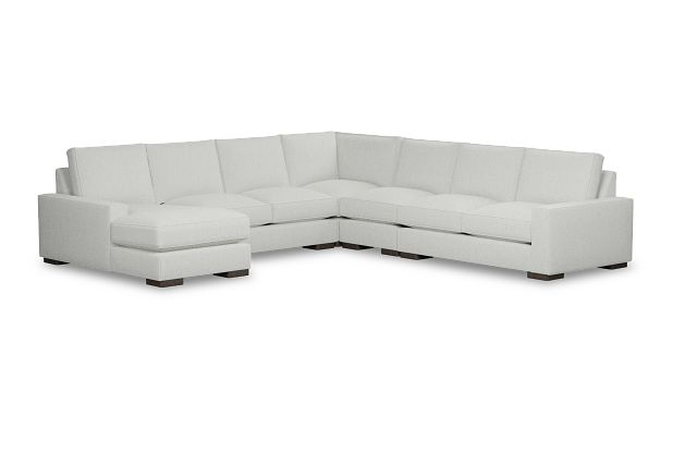 Edgewater Revenue White Large Left Chaise Sectional