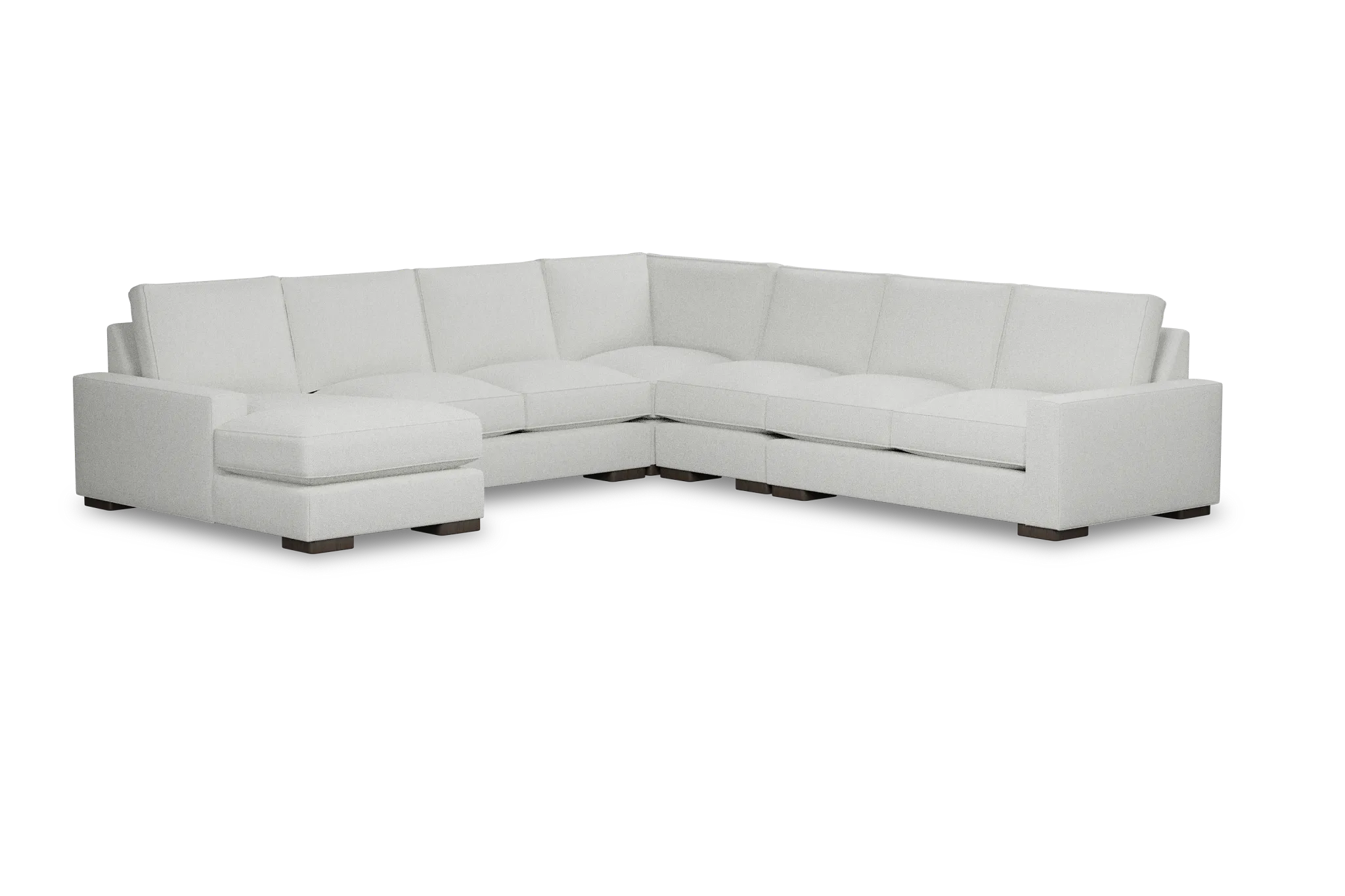 Edgewater Revenue White Large Left Chaise Sectional