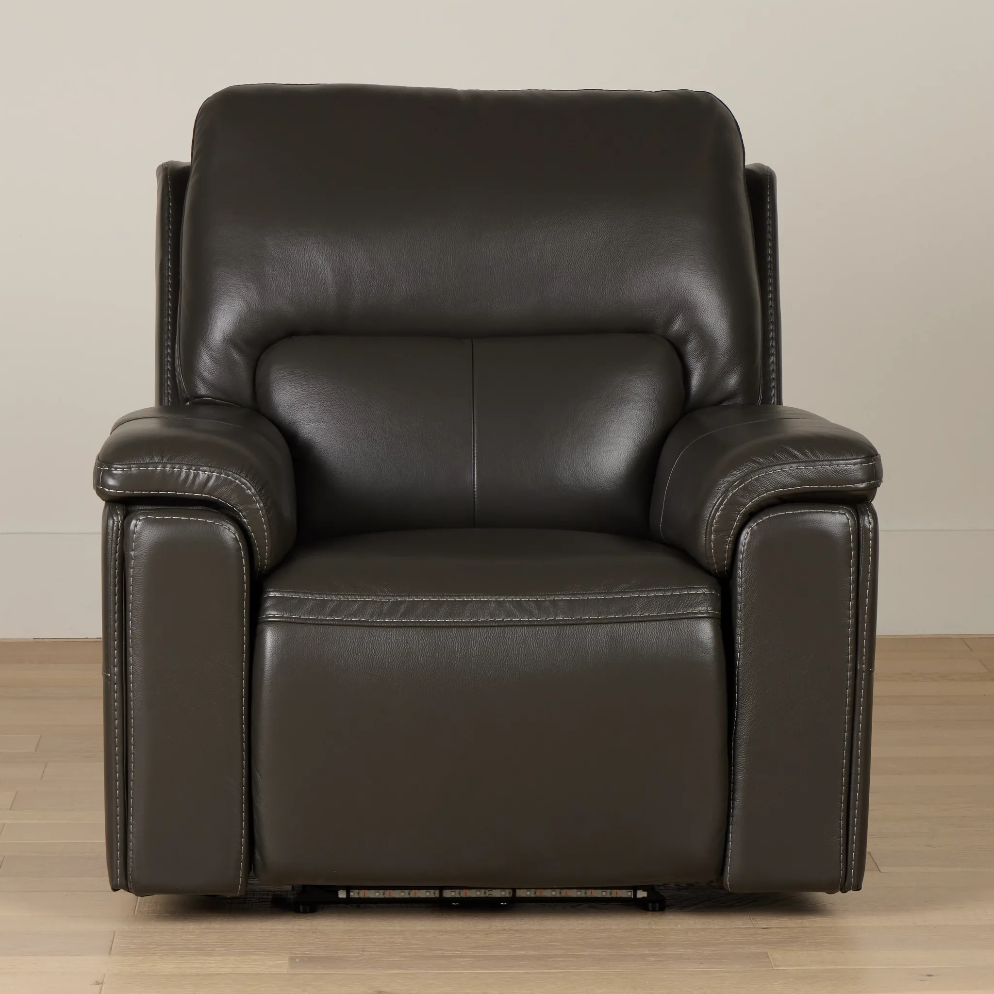 Fallon Dark Gray Lthr/vinyl Power Recliner