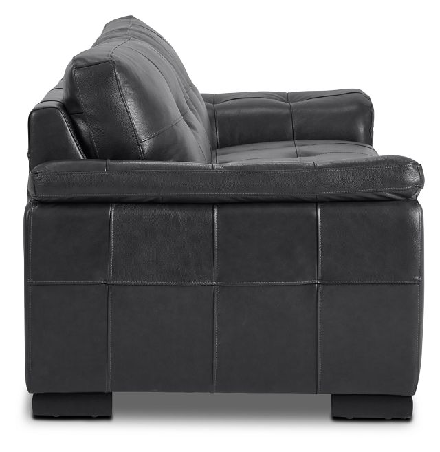Braden Dark Gray Leather Sofa (3)