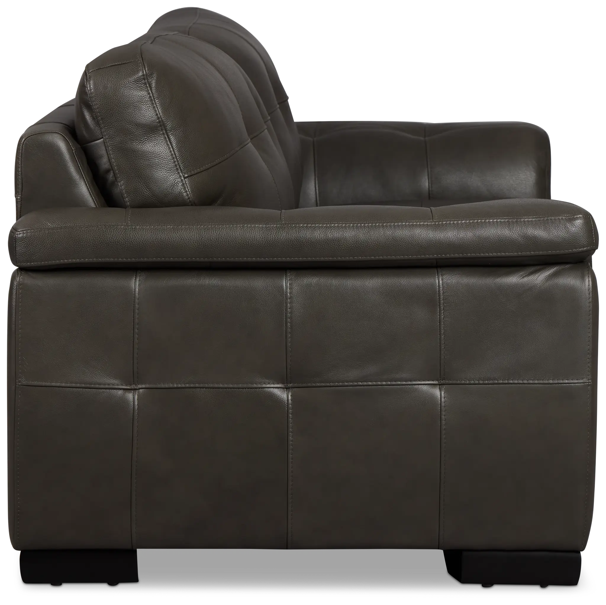 Braden Dark Gray Leather Sofa Braden Dark Gray Leather Sofa