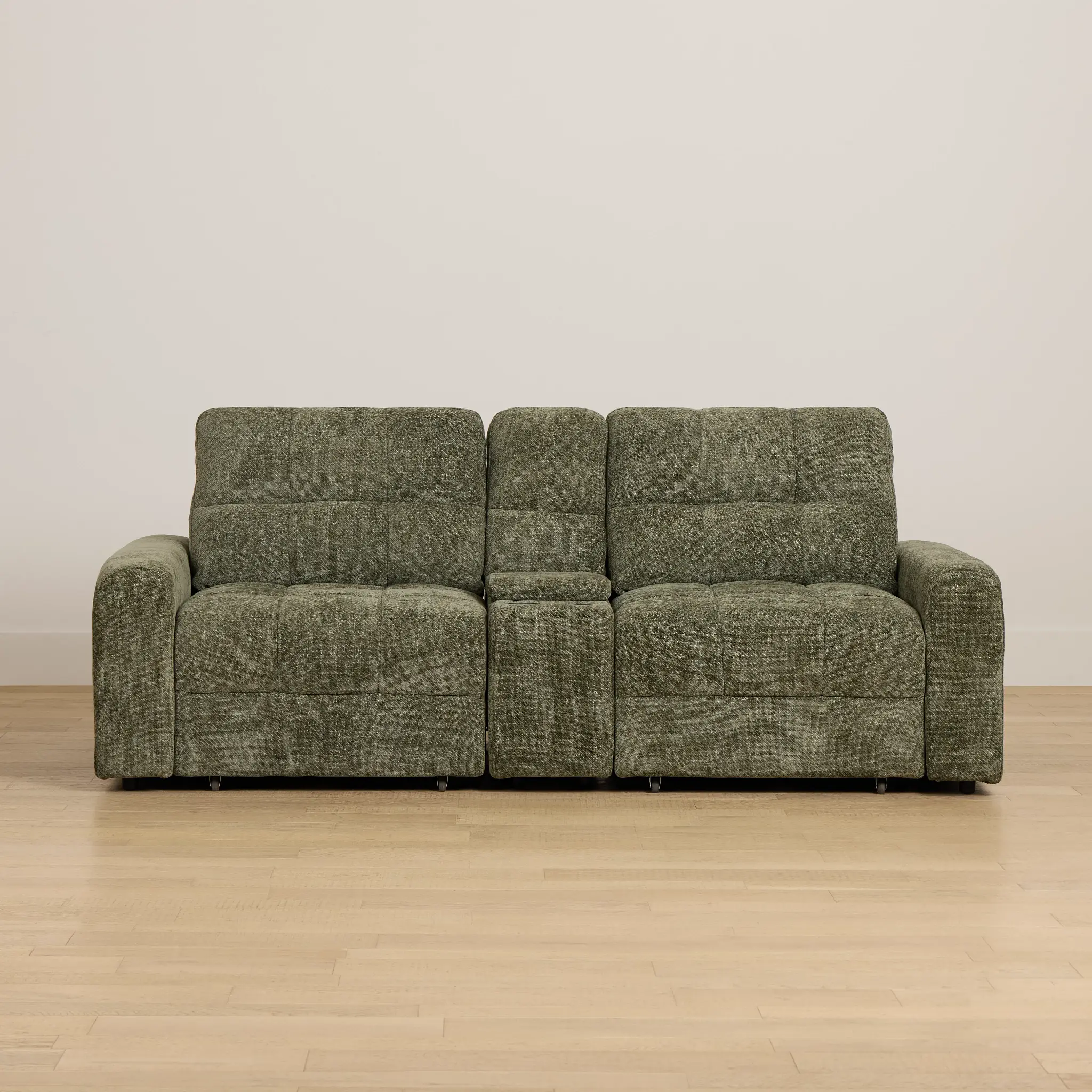 Hendrix Green Fabric Power Extension Chaise Console Loveseat Hendrix Green Fabric Power Extension Chaise Console Loveseat