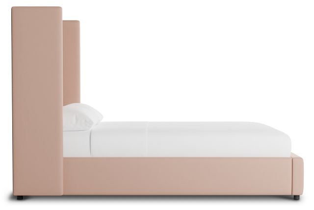 Captiva Joya Light Pink 60" Upholstered Shelter Bed