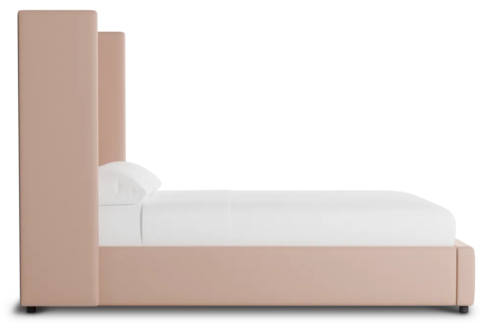 Captiva Joya Light Pink 60" Upholstered Shelter Bed