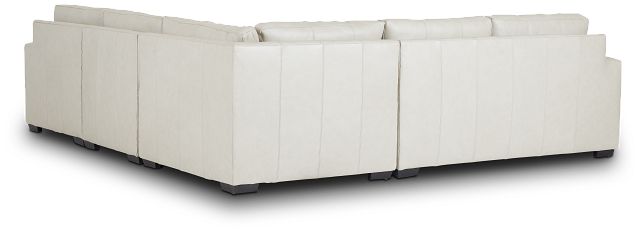 Dawkins Taupe Leather Medium Right Chaise Sectional