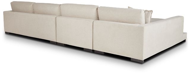 Emery Light Beige Fabric Small Left Chaise Sectional