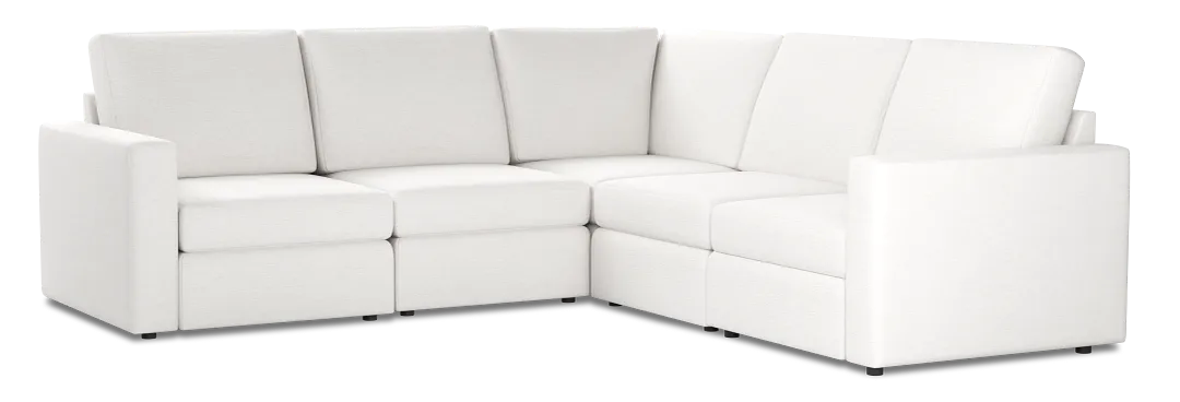 Citymod White Fabric Small Two-arm Sectional
